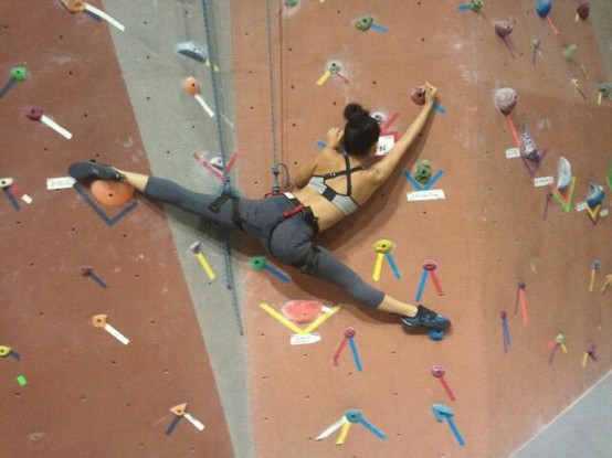 Photo:  Climbing makes you flexible